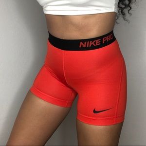 Red Nike Pro Spandex